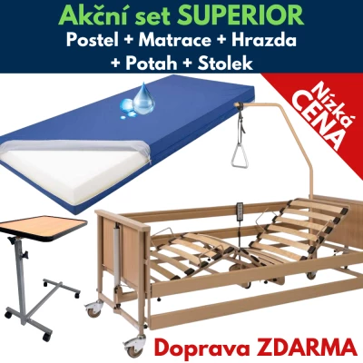 Polohovací postel pro seniory Akční set Superior foto