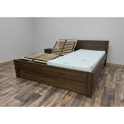 Zdravotní polohovací postel Safír - masiv, dub foto