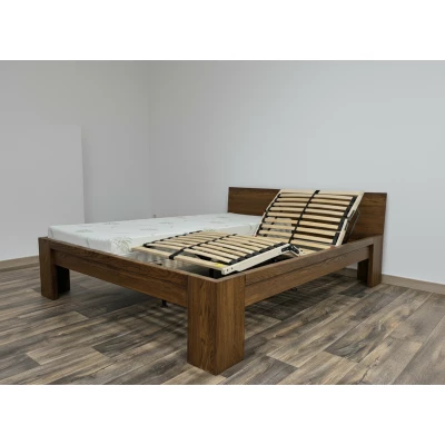 Zdravotní postel pro seniory Smaragd - masiv, dub foto