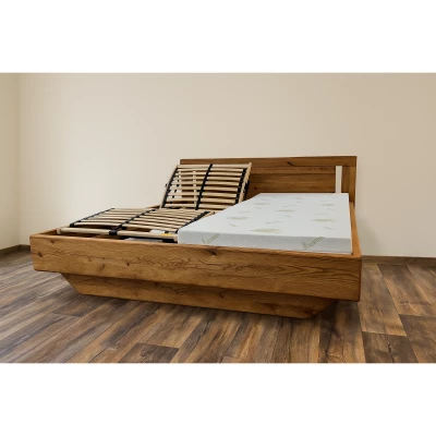 Zdravotní polohovací postel Diamant - masiv, dub foto