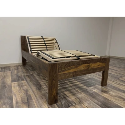 Zdravotní polohovací postel Křišťál - masiv, tmavá foto