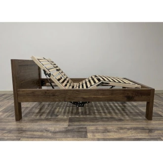 Postele z masivu Křišťál - masiv, tmavá foto