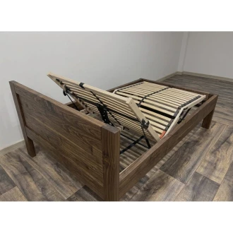 Postele z masivu Křišťál - masiv, tmavá foto